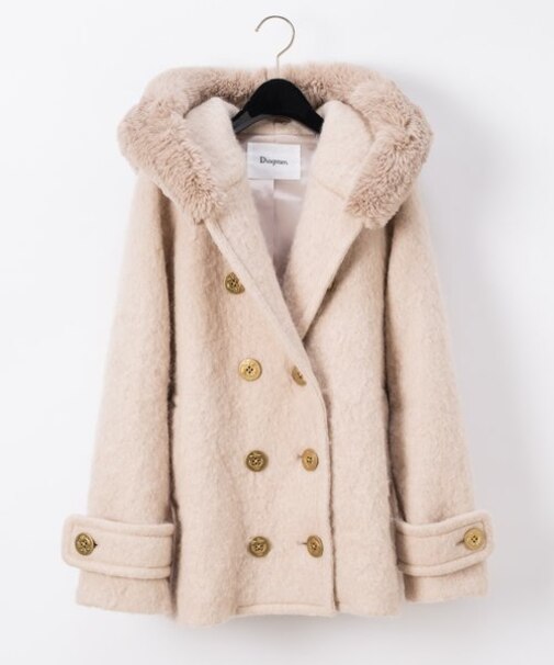 フードファーダブルコート