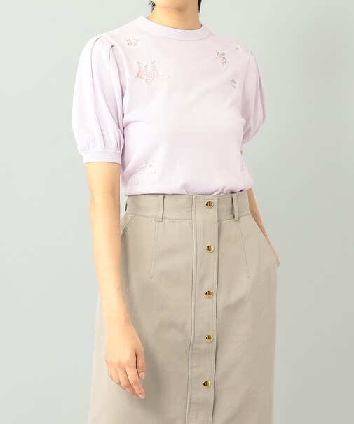 スターレースニットトップ