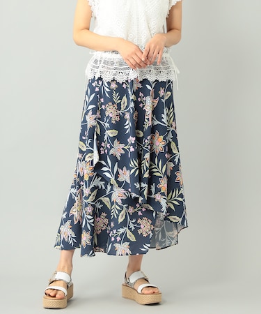 サラサペイントイレヘムスカート