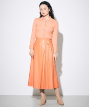 フェイクレザーラップスカート