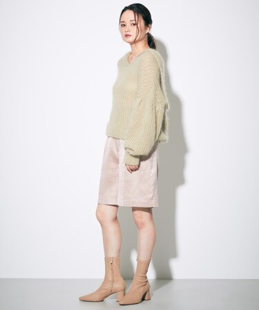 サテンハーフパンツ