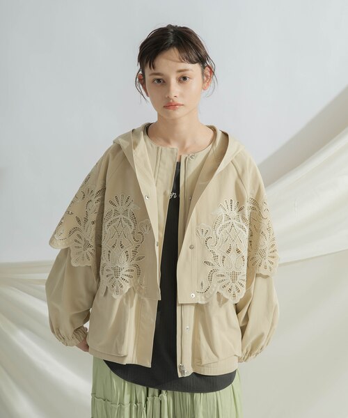 レイヤードカットワークコート｜グレースコンチネンタルの通販｜&mall