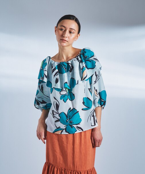 ビッグフラワーフリルトップ