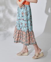 サマーフラワープリントスカート