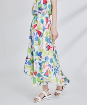 フルーツプリントフレアスカート