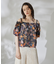 バティックプリントオフショルトップ