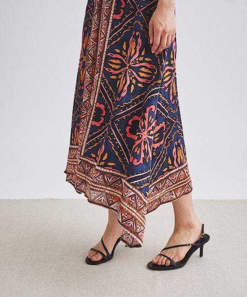 エスニックプリントフレアスカート｜グレースコンチネンタルの通販