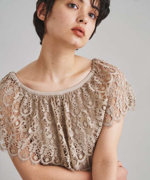 レーススカラーワンピース