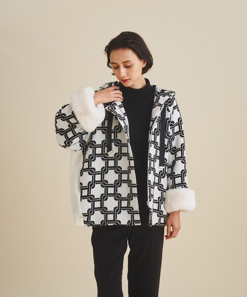 キカジャガードコンビブルゾン｜グレースコンチネンタルの通販｜&mall