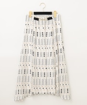 チドリプリントフレアスカート