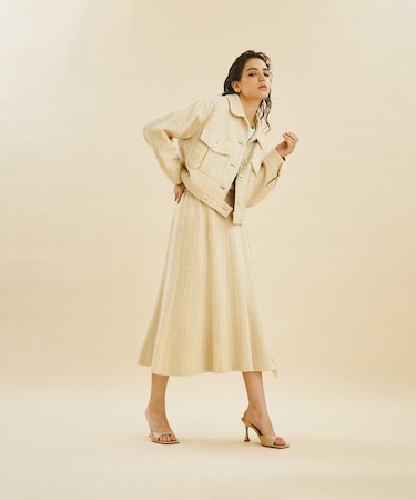 ツイーディーフリンジスカート