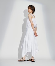 レース切替フレアスカート