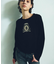 エンブレム刺繍ニットトップ