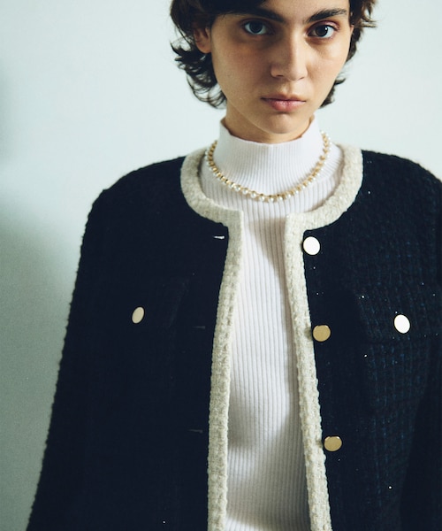 ツイードバイカラージャケット｜グレースコンチネンタルの通販｜&mall