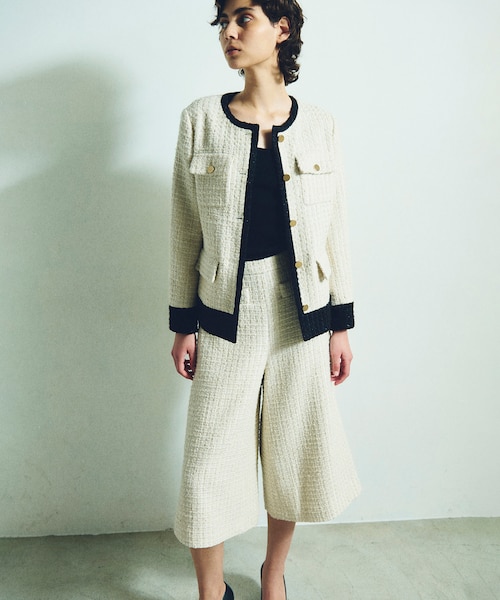 ツイードバイカラージャケット｜グレースコンチネンタルの通販｜&mall