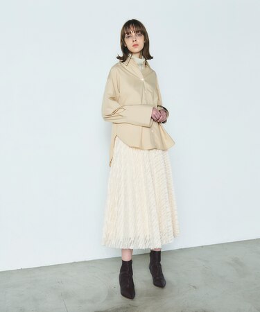 フェザーチュールプリーツスカート