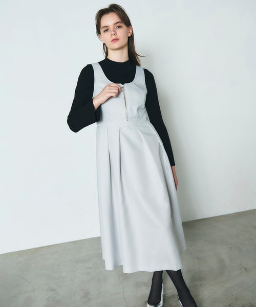 【極美品♡4.9万】グレースコンチネンタル　ドットプリントフラワー刺繍ワンピース グレースコンチネンタルGRACE CONTINENTALドットフロッキー刺繍