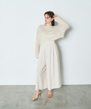アルパカメッシュニットトップ