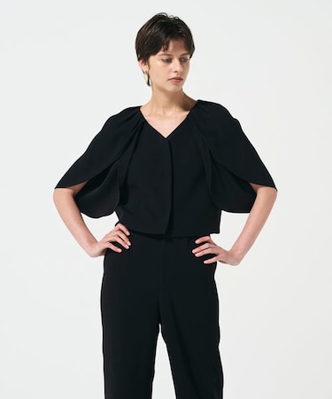 ケープスリーブトップ