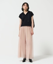 チュールレイヤードパンツ