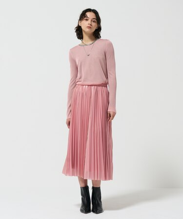 フォイルラインプリーツスカート