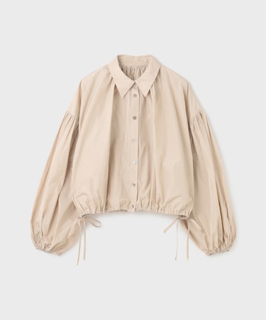 タフタギャザーシャツ