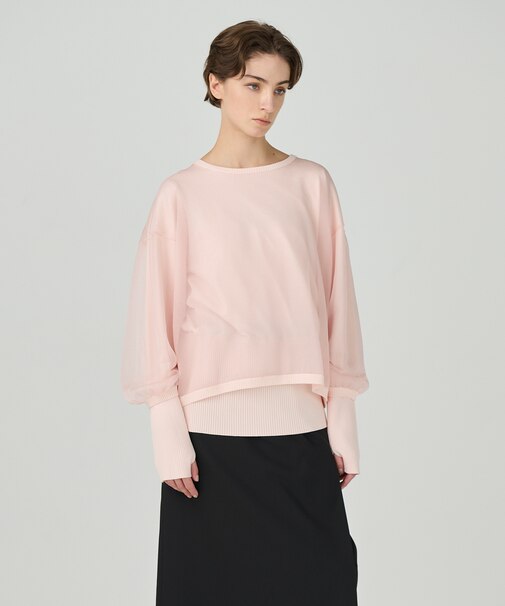 シアーニットトップ