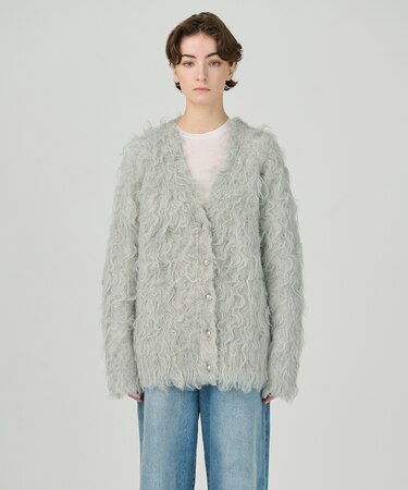 シャギーニットカーディガン