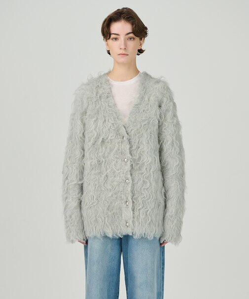 シャギーニットカーディガン