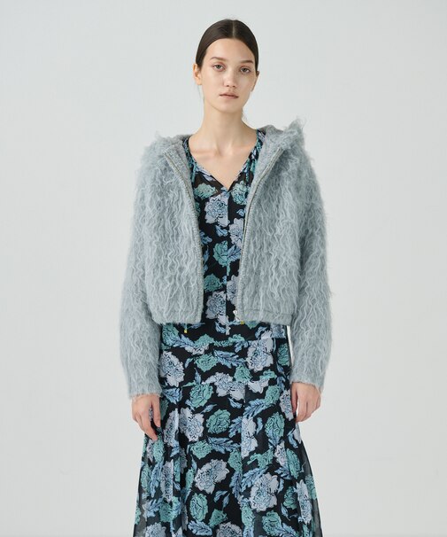 起毛ニットパーカー