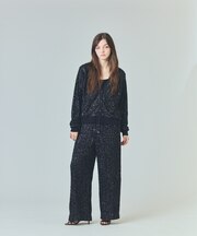 スパンコールニットパンツ