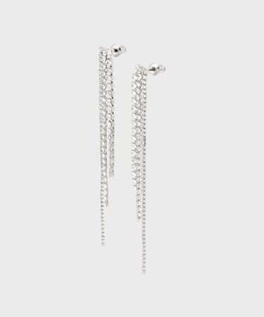 ビジューチェーンピアス