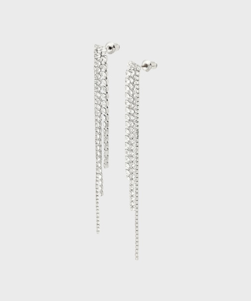 ビジューチェーンピアス