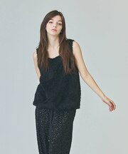チュールフェザータンクトップ
