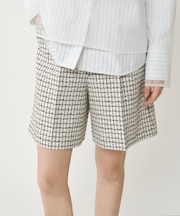 チェックツイードハーフパンツ