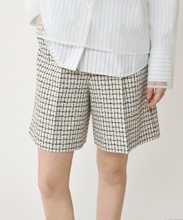 チェックツイードハーフパンツ