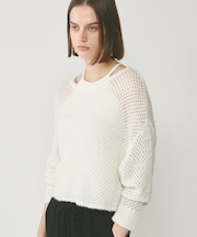 スパンメッシュニットトップ