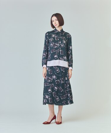 トランププリントブラウス