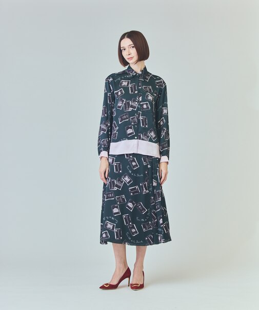 トランププリントブラウス