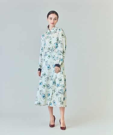 トランププリントブラウス