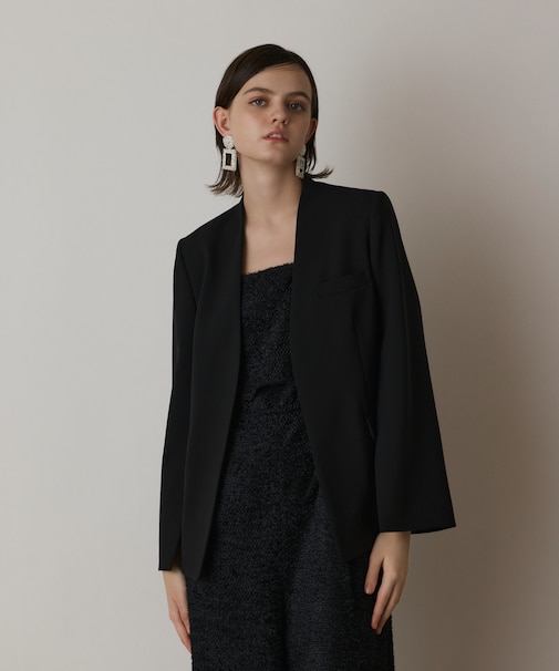 ダブルクロスノーカラージャケット