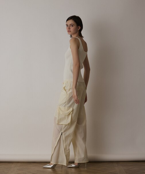 ナイロンジップカーゴパンツ