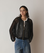 メッシュギャザーブルゾン