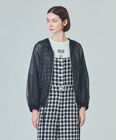 マクラメメッシュフーディー