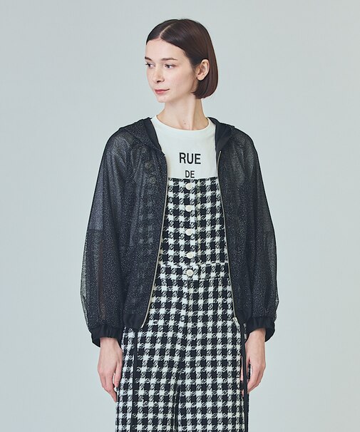 マクラメメッシュフーディー