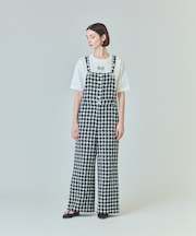 チェックツイードサロペット