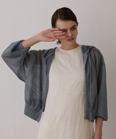 シアーニットパーカー