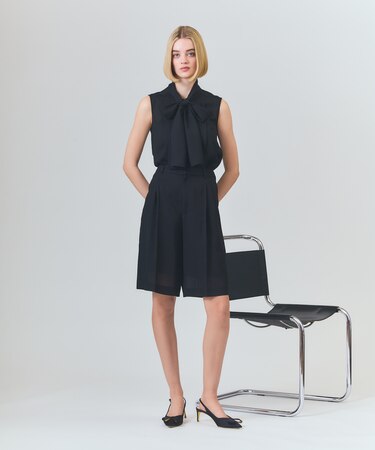 リネンライクシアーパンツ