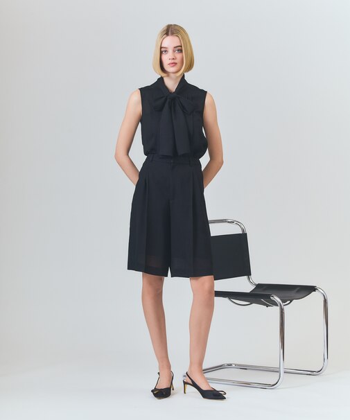 リネンライクシアーパンツ