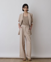 スラブストレッチタックパンツ